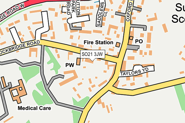 SO21 3JW map - OS OpenMap – Local (Ordnance Survey)