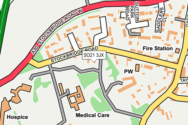 SO21 3JX map - OS OpenMap – Local (Ordnance Survey)