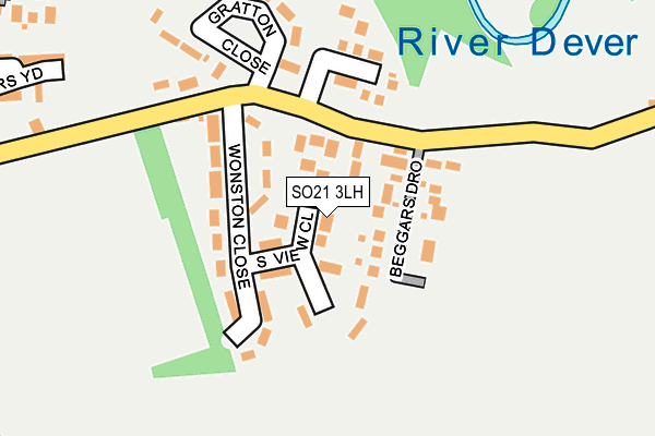 SO21 3LH map - OS OpenMap – Local (Ordnance Survey)