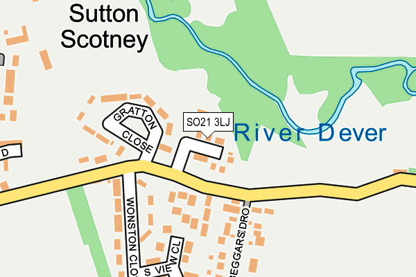 SO21 3LJ map - OS OpenMap – Local (Ordnance Survey)