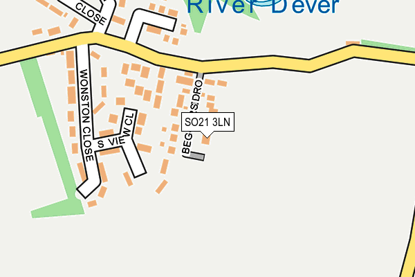 SO21 3LN map - OS OpenMap – Local (Ordnance Survey)