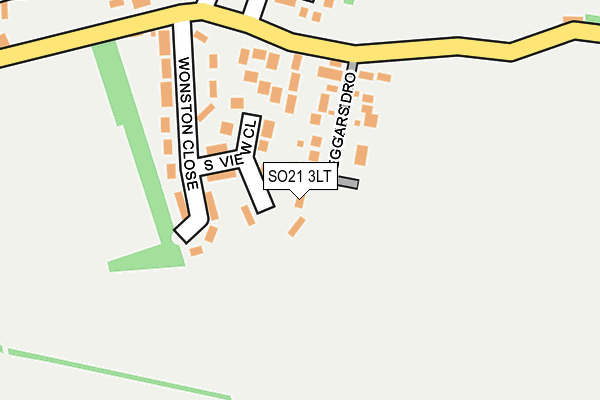 SO21 3LT map - OS OpenMap – Local (Ordnance Survey)