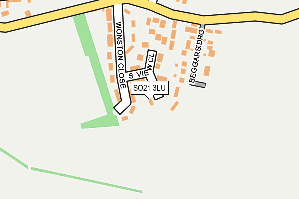 SO21 3LU map - OS OpenMap – Local (Ordnance Survey)