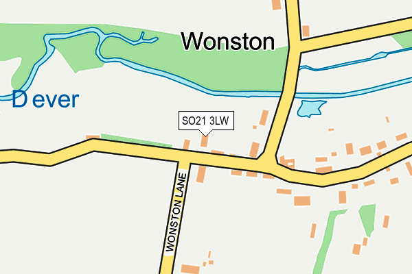 SO21 3LW map - OS OpenMap – Local (Ordnance Survey)