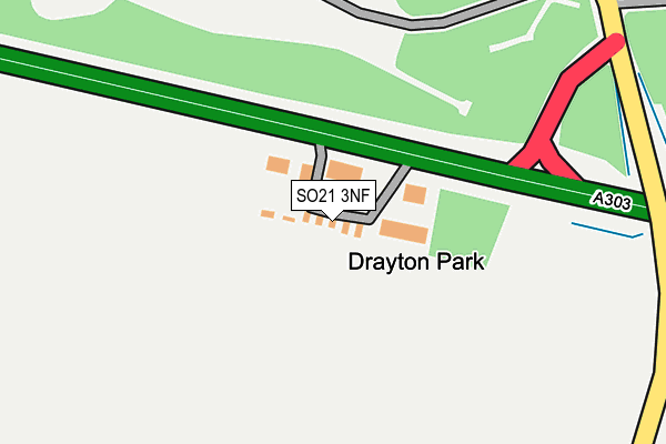 SO21 3NF map - OS OpenMap – Local (Ordnance Survey)