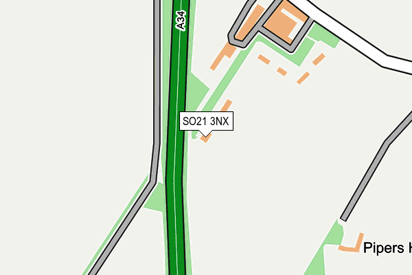 SO21 3NX map - OS OpenMap – Local (Ordnance Survey)