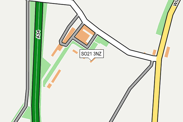 SO21 3NZ map - OS OpenMap – Local (Ordnance Survey)