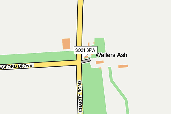 SO21 3PW map - OS OpenMap – Local (Ordnance Survey)