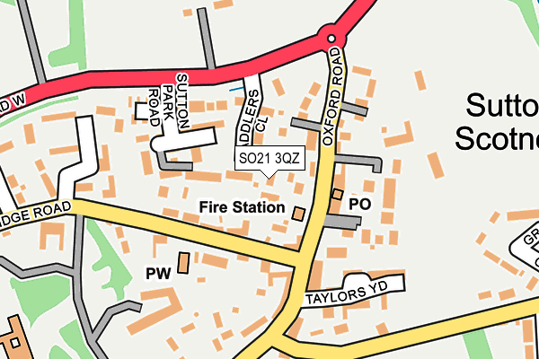 SO21 3QZ map - OS OpenMap – Local (Ordnance Survey)