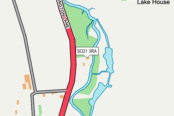 SO21 3RA map - OS OpenMap – Local (Ordnance Survey)