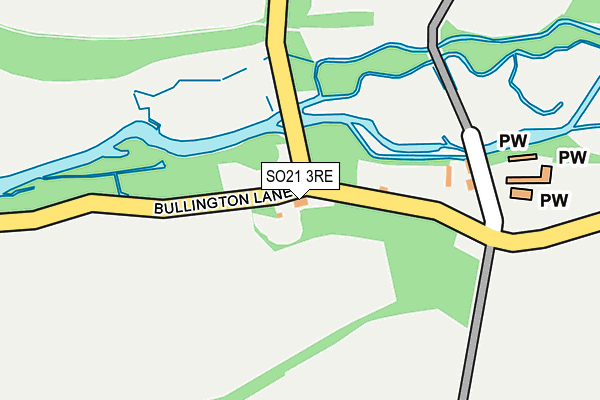 SO21 3RE map - OS OpenMap – Local (Ordnance Survey)