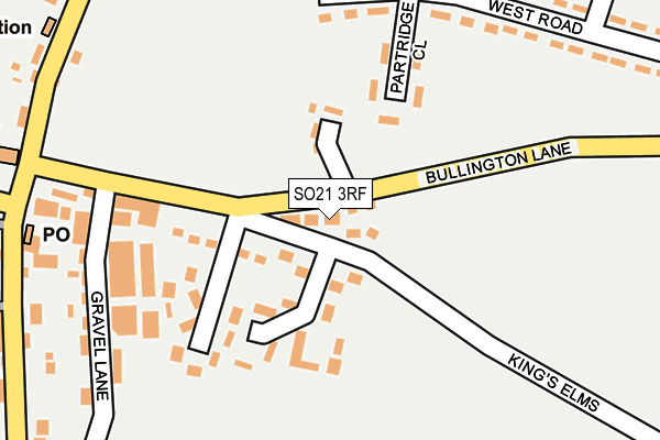 SO21 3RF map - OS OpenMap – Local (Ordnance Survey)