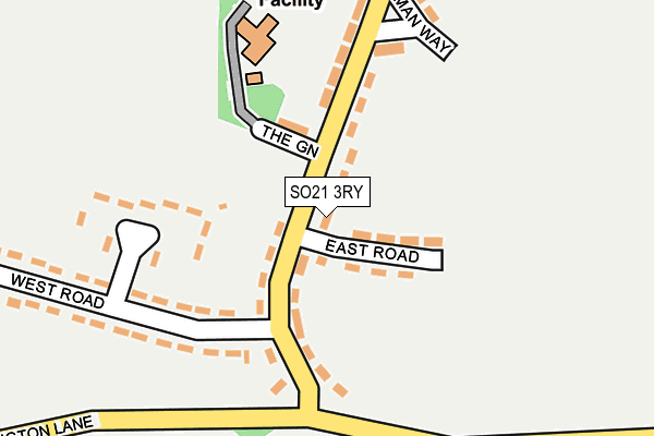 SO21 3RY map - OS OpenMap – Local (Ordnance Survey)