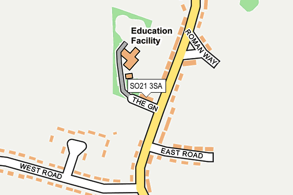 SO21 3SA map - OS OpenMap – Local (Ordnance Survey)