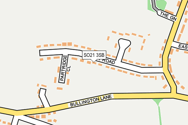 SO21 3SB map - OS OpenMap – Local (Ordnance Survey)