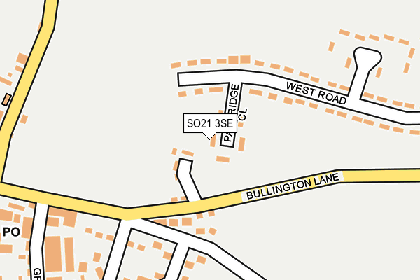 SO21 3SE map - OS OpenMap – Local (Ordnance Survey)