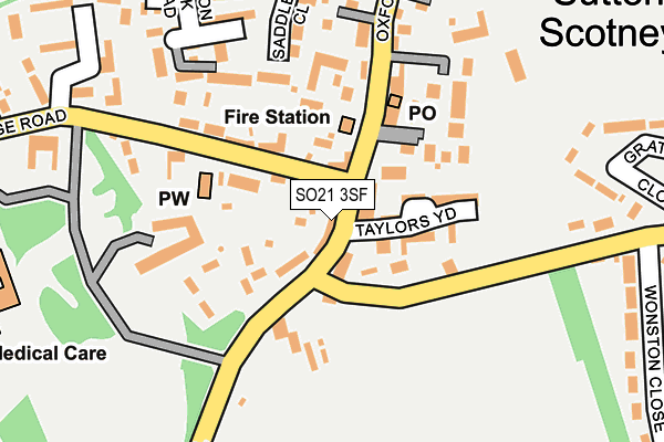SO21 3SF map - OS OpenMap – Local (Ordnance Survey)