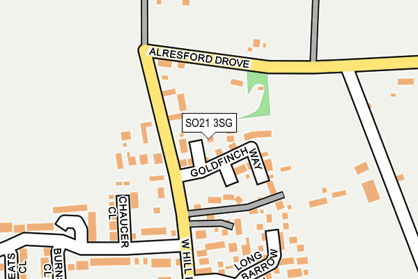 SO21 3SG map - OS OpenMap – Local (Ordnance Survey)