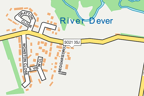 SO21 3SJ map - OS OpenMap – Local (Ordnance Survey)