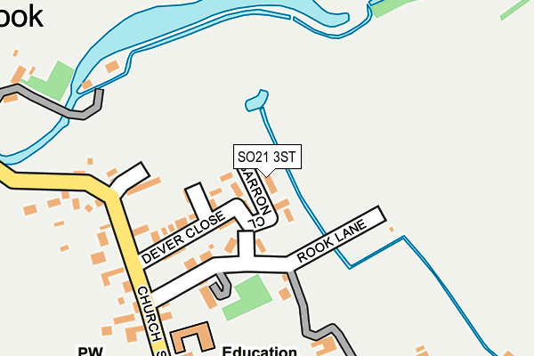 SO21 3ST map - OS OpenMap – Local (Ordnance Survey)