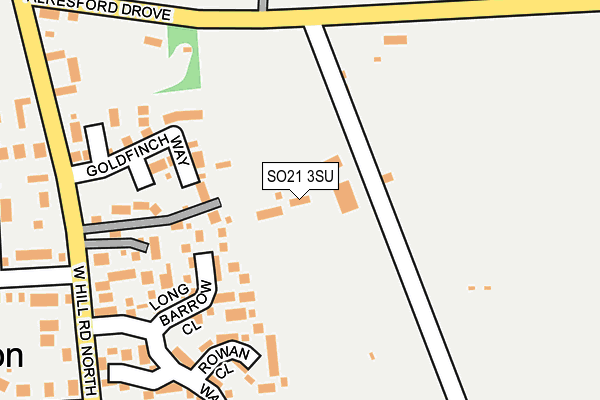 SO21 3SU map - OS OpenMap – Local (Ordnance Survey)