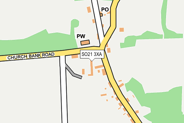 SO21 3XA map - OS OpenMap – Local (Ordnance Survey)