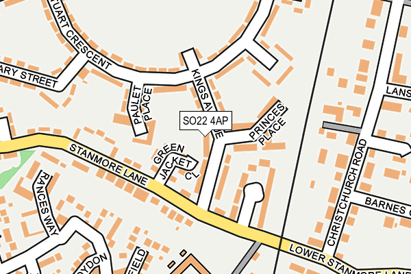 SO22 4AP map - OS OpenMap – Local (Ordnance Survey)