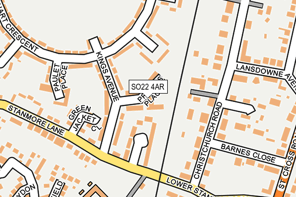 SO22 4AR map - OS OpenMap – Local (Ordnance Survey)