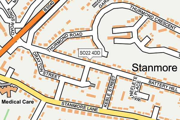 SO22 4DD map - OS OpenMap – Local (Ordnance Survey)