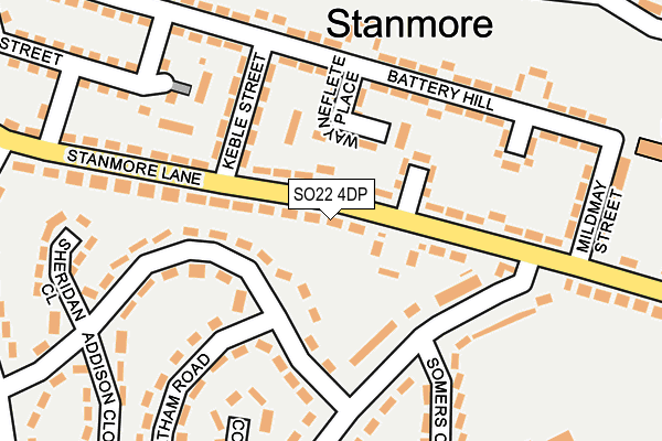 SO22 4DP map - OS OpenMap – Local (Ordnance Survey)