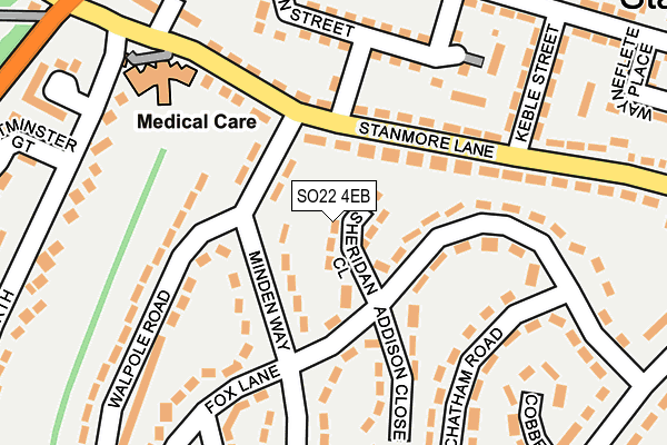 SO22 4EB map - OS OpenMap – Local (Ordnance Survey)