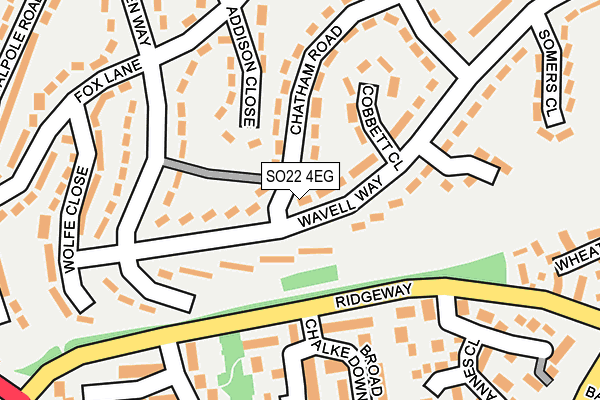 SO22 4EG map - OS OpenMap – Local (Ordnance Survey)
