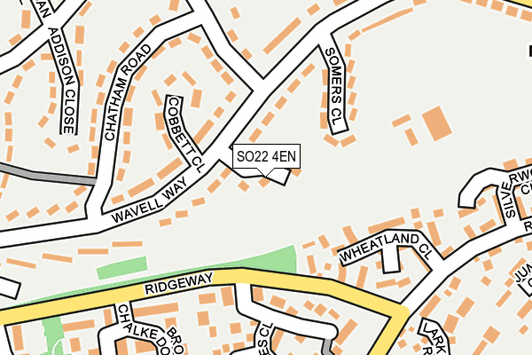 SO22 4EN map - OS OpenMap – Local (Ordnance Survey)