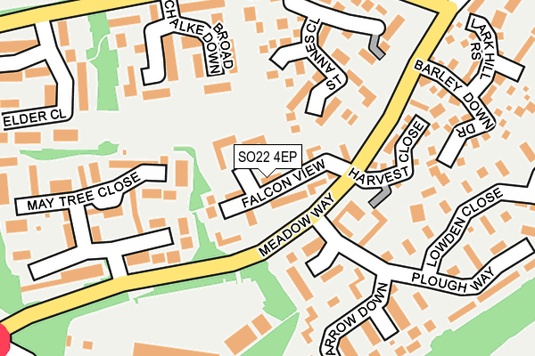 SO22 4EP map - OS OpenMap – Local (Ordnance Survey)