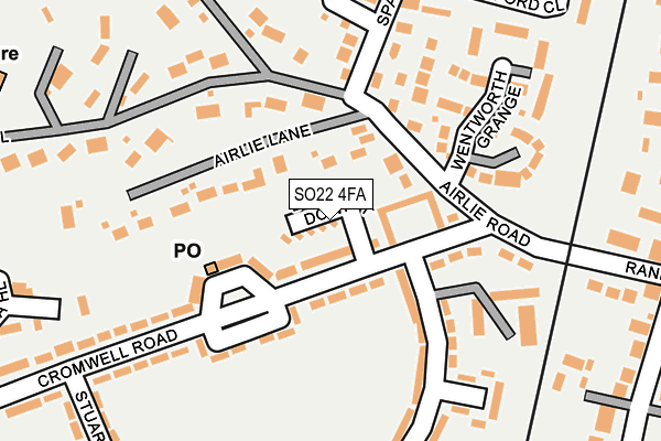SO22 4FA map - OS OpenMap – Local (Ordnance Survey)