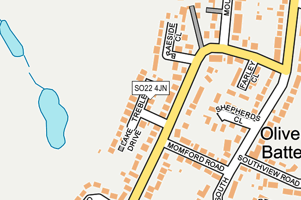 SO22 4JN map - OS OpenMap – Local (Ordnance Survey)