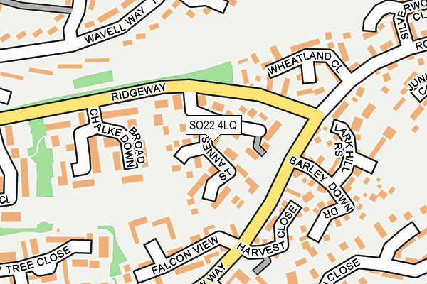 SO22 4LQ map - OS OpenMap – Local (Ordnance Survey)