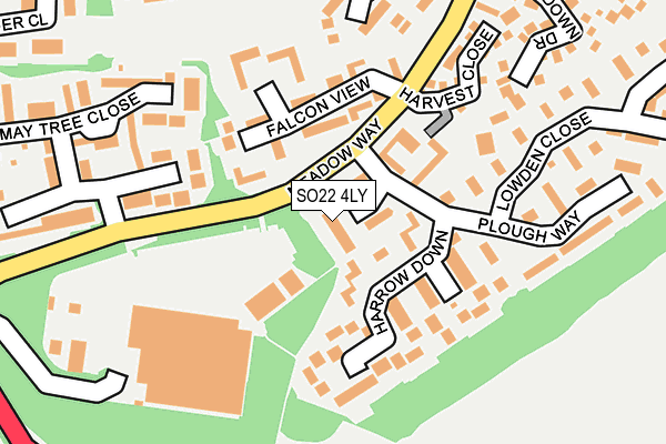 SO22 4LY map - OS OpenMap – Local (Ordnance Survey)