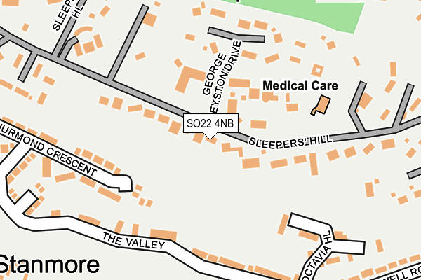 SO22 4NB map - OS OpenMap – Local (Ordnance Survey)