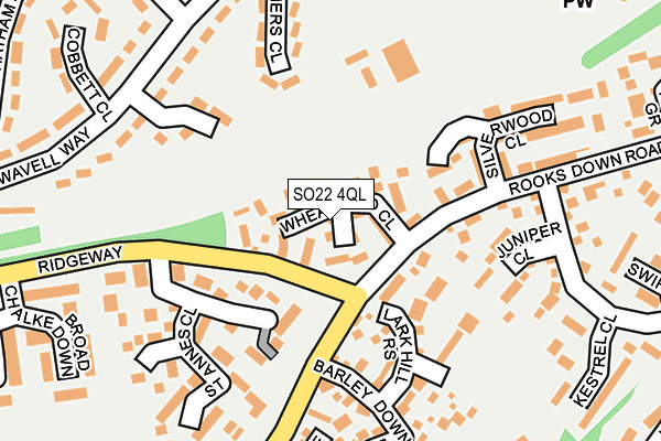 SO22 4QL map - OS OpenMap – Local (Ordnance Survey)