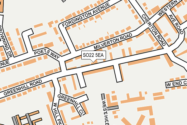 SO22 5EA map - OS OpenMap – Local (Ordnance Survey)