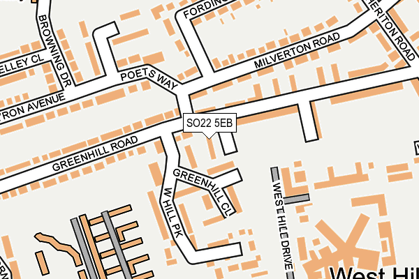 SO22 5EB map - OS OpenMap – Local (Ordnance Survey)