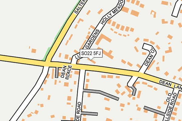 SO22 5FJ map - OS OpenMap – Local (Ordnance Survey)