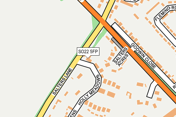 SO22 5FP map - OS OpenMap – Local (Ordnance Survey)