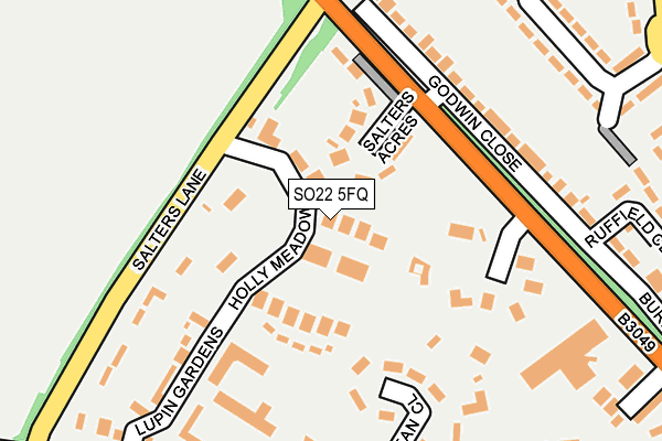 SO22 5FQ map - OS OpenMap – Local (Ordnance Survey)