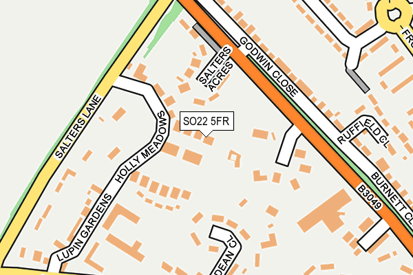 SO22 5FR map - OS OpenMap – Local (Ordnance Survey)