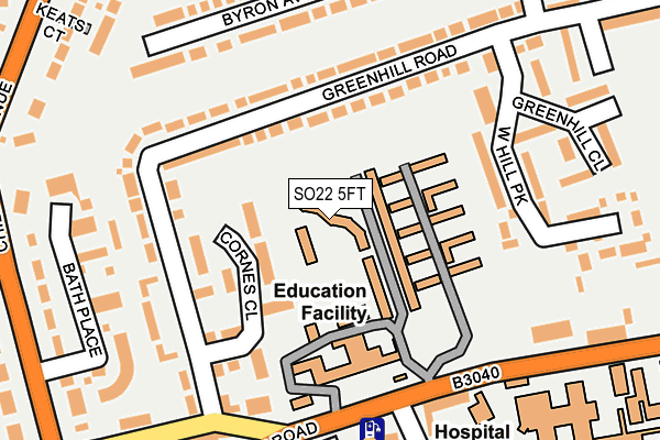 SO22 5FT map - OS OpenMap – Local (Ordnance Survey)