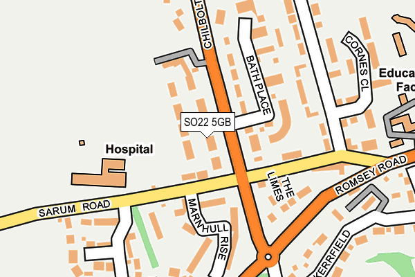 SO22 5GB map - OS OpenMap – Local (Ordnance Survey)