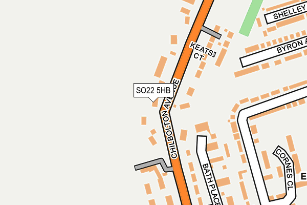 SO22 5HB map - OS OpenMap – Local (Ordnance Survey)