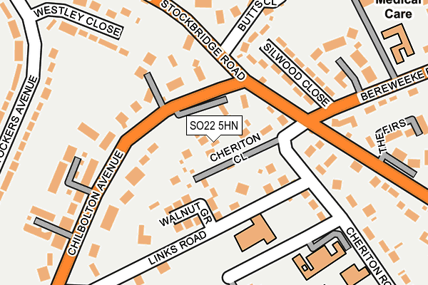 SO22 5HN map - OS OpenMap – Local (Ordnance Survey)